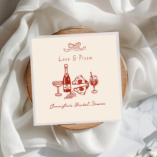 Serviette En Papier Fête des mariées de vin de pizza à la main en gros