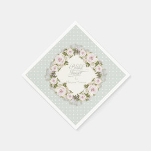 Serviette En Papier Fête des mariées Décor Fête Joli Roses Succulent