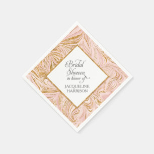 Serviette En Papier Fête des mariées Décor Rose Gold Faux Parties scin