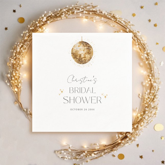 Serviette En Papier Fête des mariées Disco Retro Party (Créateur téléchargé)