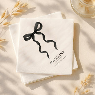 Serviette En Papier Fête des mariées en caverne noire Cocktail éléga