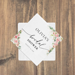 Serviette En Papier Fête des mariées en or rose rose pâle Napkin