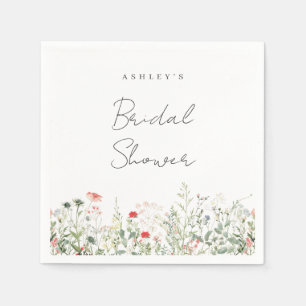 Serviette En Papier Fête des mariées fleur sauvage