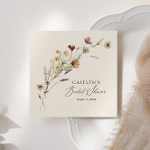 Lot De 40 Serviettes En Papier à Motifs Fleurs Sauvages - Décoration De Fête, Mariage, Baby Shower, Tea Party - Motifs Papillons Et Fleurs
