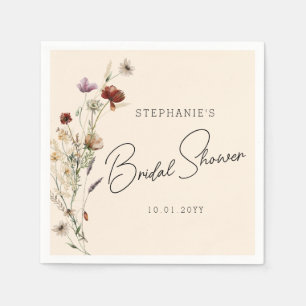 Serviette En Papier Fête des mariées Fleur sauvage d'automne