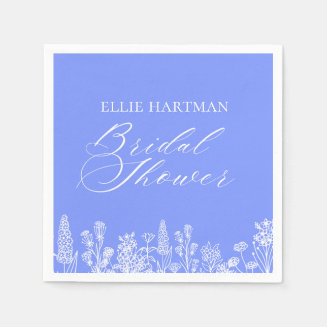 Serviette En Papier Fête des mariées Fleur sauvage périphérique (Devant)