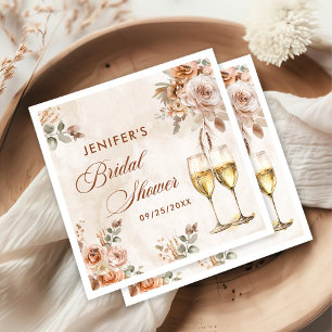 Serviette En Papier Fête des mariées florale Boho