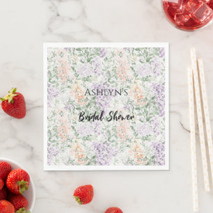 Serviette En Papier Fête des mariées florale de lavande Lavande Chic P
