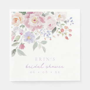 Serviette En Papier Fête des mariées florale Spring Pastel
