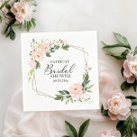 Serviette En Papier Fête des mariées géométrique florale rose<br><div class="desc">Transformez votre douche nuptiale en une célébration époustouflante grâce à notre magnifique suite fleurie. Cette collection offre tout ce dont vous avez besoin pour une atmosphère cohésive et élégante, y compris des cartes de recettes et de conseils assorties, des serviettes personnalisées, de beaux panneaux et des jeux amusants. N’hésitez pas...</div>