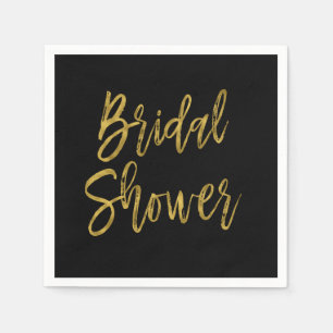 Serviette En Papier Fête des mariées Gold Foil Anniversaire serviettes