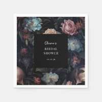 Fête des mariées gothique florale foncée et humide