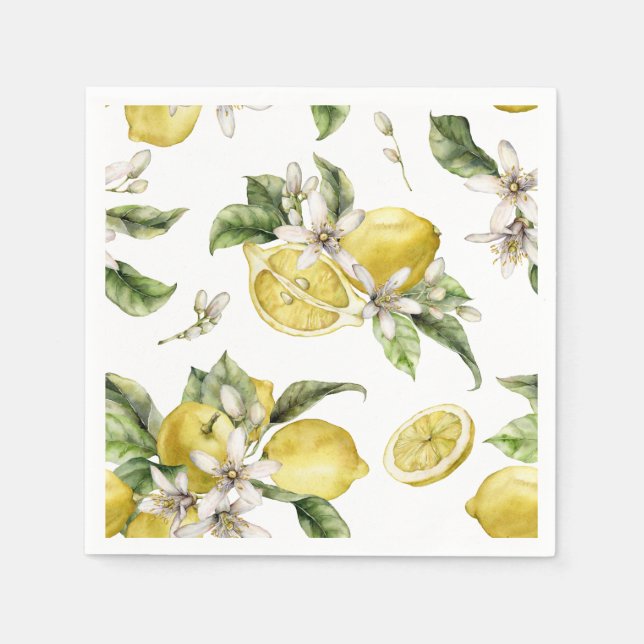 Serviette En Papier Fête des mariées Luscieuse de citrons (Devant)