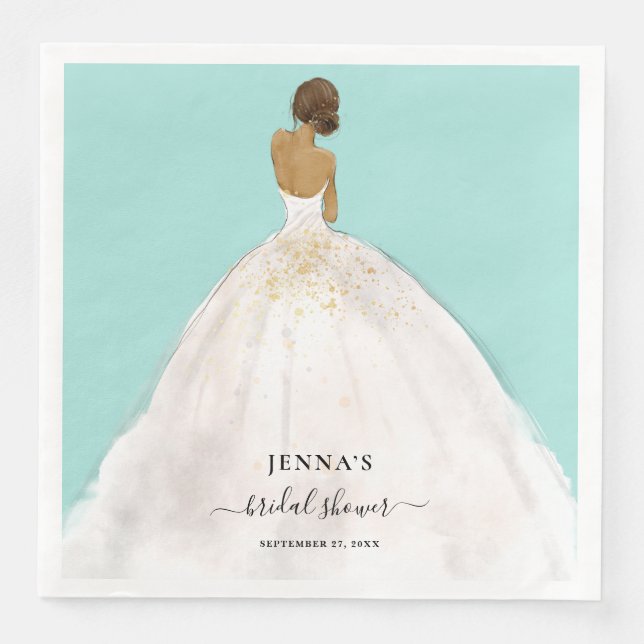 Serviette En Papier Fête des mariées Magnolia Bride (Devant)