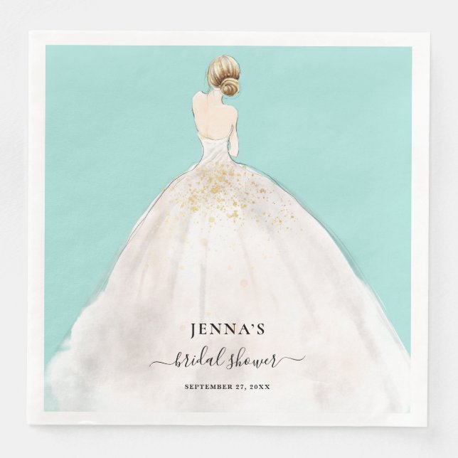 Serviette En Papier Fête des mariées Magnolia Bride (Devant)