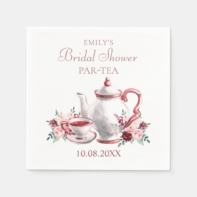 Serviette En Papier Fête des mariées mariage Tea Party (Devant)