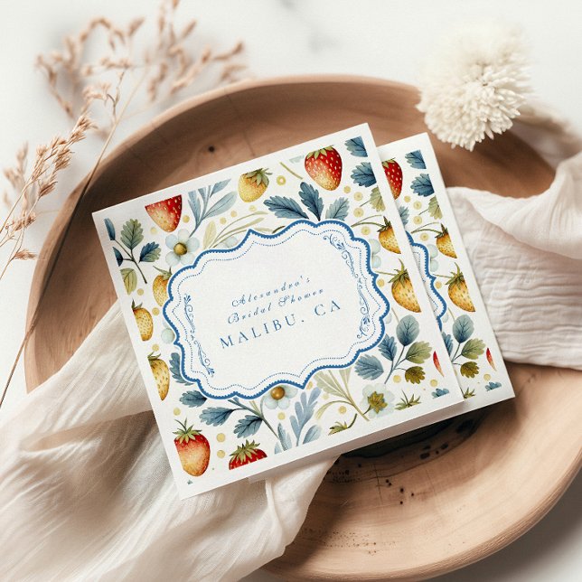 Serviette En Papier Fête des mariées molle Berry Blush (Créateur téléchargé)