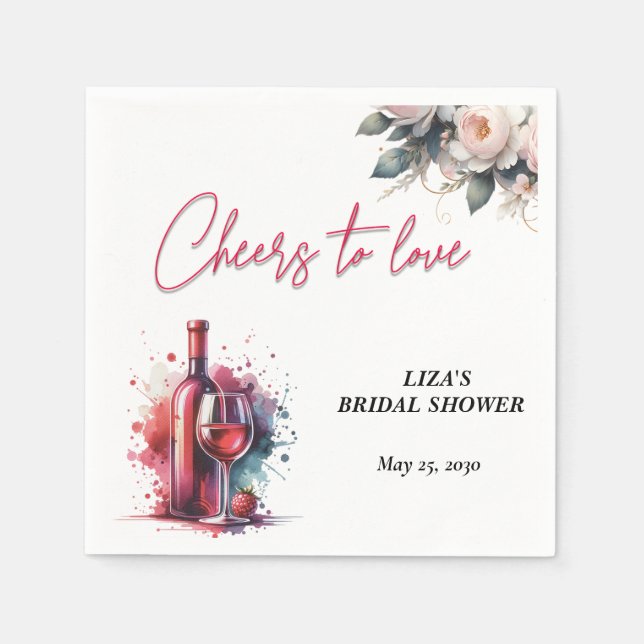 Serviette En Papier Fête des mariées Napkin (Devant)