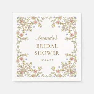 Serviette En Papier Fête des mariées ornée de fleurs de Bohême victori