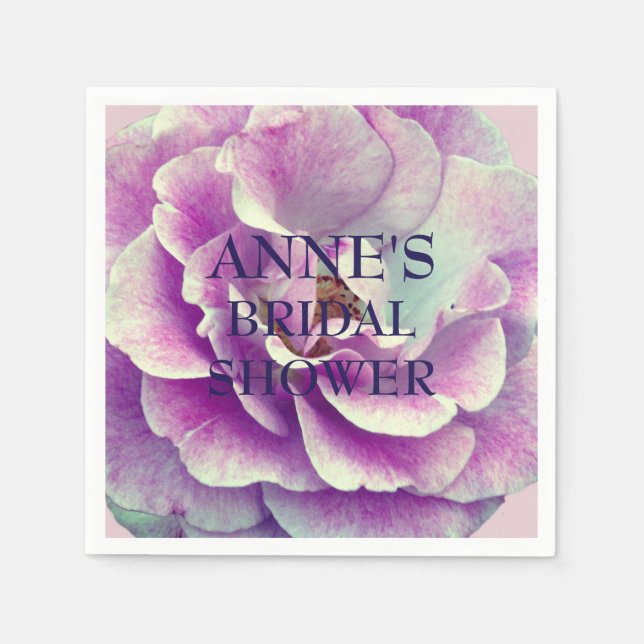 Serviette En Papier Fête des mariées Papier Rose de serviettes (Devant)
