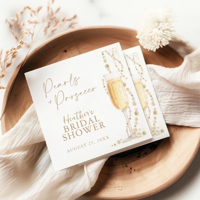 Serviette En Papier Fête des mariées Perles et poursuites (Créateur téléchargé)