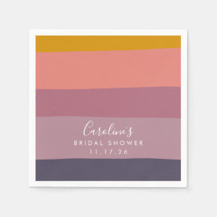 Serviette En Papier Fête des mariées personnalisée Lilac géométrique m