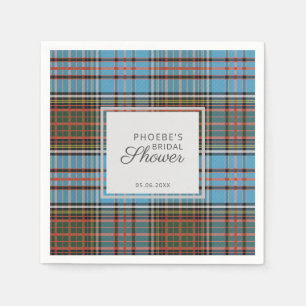 Serviette En Papier Fête des mariées personnalisée Plaid Tartan Clan A