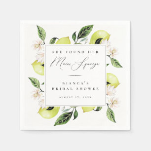 Serviette En Papier Fête des mariées principale de la taille des citro