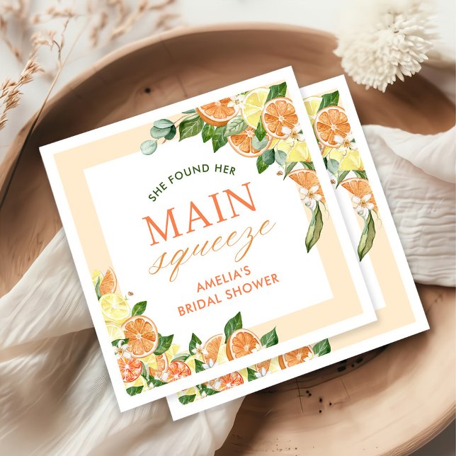 Serviette En Papier Fête des mariées principale des agrumes (Créateur téléchargé)