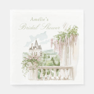 Serviette En Papier Fête des mariées romantique du Château de Jardin F