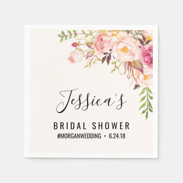 Serviette En Papier Fête des mariées Rose antique (Devant)