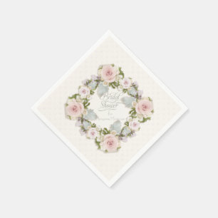 Serviette En Papier Fête des mariées Rose Succulent Wreath Party Décor