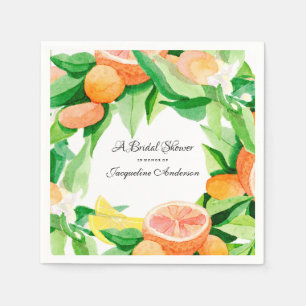 Serviette En Papier Fête des mariées Thé Citrus Feuille Orange Lemon G