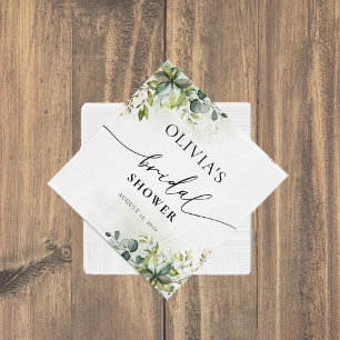 Serviette En Papier Fête des mariées verte Napkin