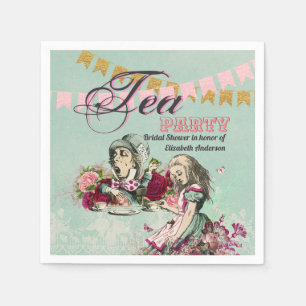 Serviette En Papier Fête des mariées Vintage de Tea Party de Hatter Ma
