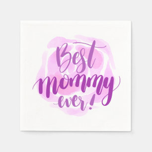 Serviette En Papier Fête des mères de la meilleure mère Napkin