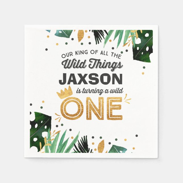 Serviette En Papier Fête des objets sauvages d'une partie Napkin (Devant)