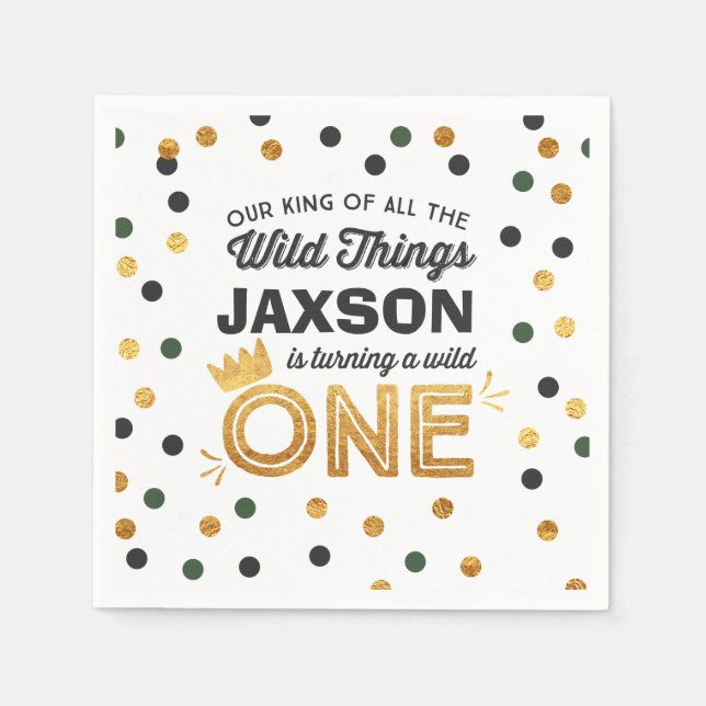 Serviette En Papier Fête des objets sauvages d'une partie Napkin (Devant)