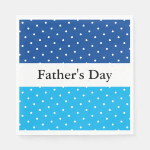 Serviette En Papier Fête des pères Amusants Ciel profond Bleu Bleu Bla