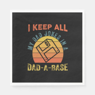 Serviette En Papier Fête des pères Je Garde Tous Mon Père Blagues