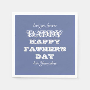 Serviette En Papier Fête des pères Personnalisé Papier Papa Napkins