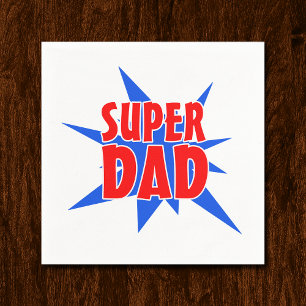 Serviette En Papier Fête des pères Super Papa