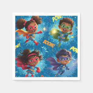 Serviette En Papier Fête des Petits Super-Héros
