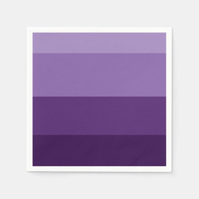 Serviette En Papier Fête des rayures violet clair et foncé (Devant)