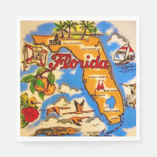 Serviette En Papier Fête d'État de Floride