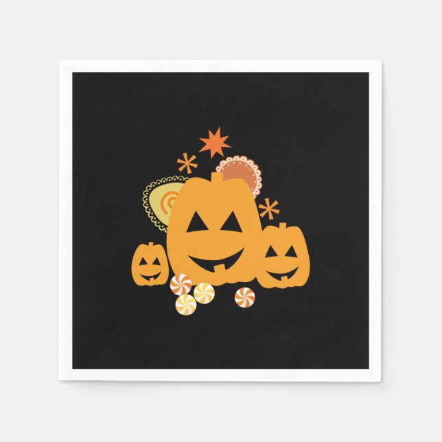 Serviette En Papier Fête d'Halloween (Devant)
