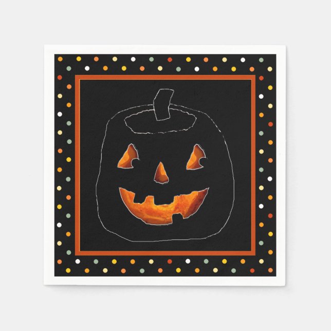 Serviette En Papier Fête d'Halloween (Devant)