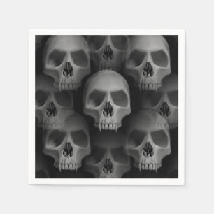 Serviette En Papier Fête d'Halloween   crâne effrayant