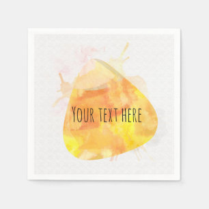 Serviette En Papier Fête d'Halloween de bonbon de maïs d'aquarelle