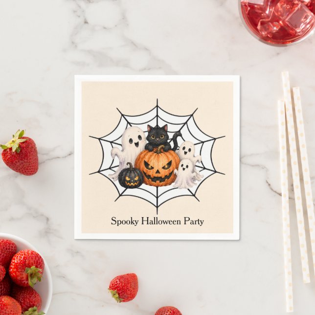 Serviette En Papier Fête d'Halloween effrayante (En situation)